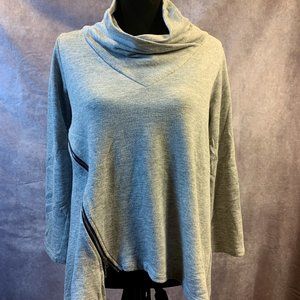 Gray Cowl Neck Women's Top